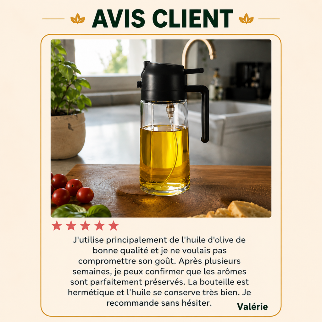 Distributeur huile de cuisine