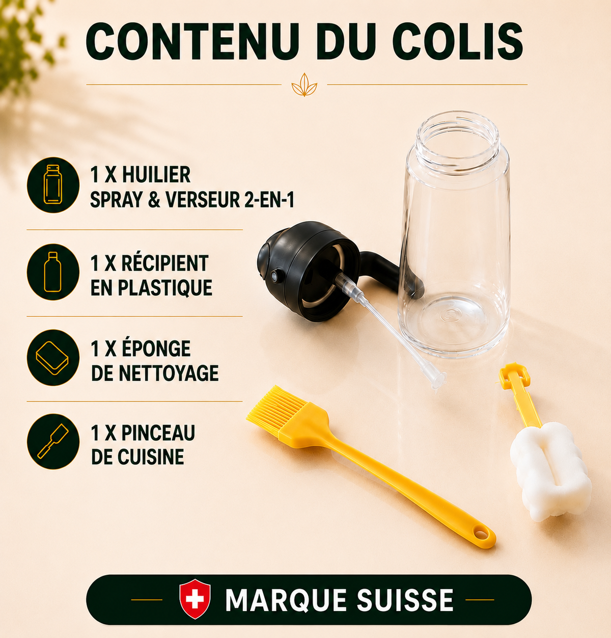 Distributeur huile de cuisine