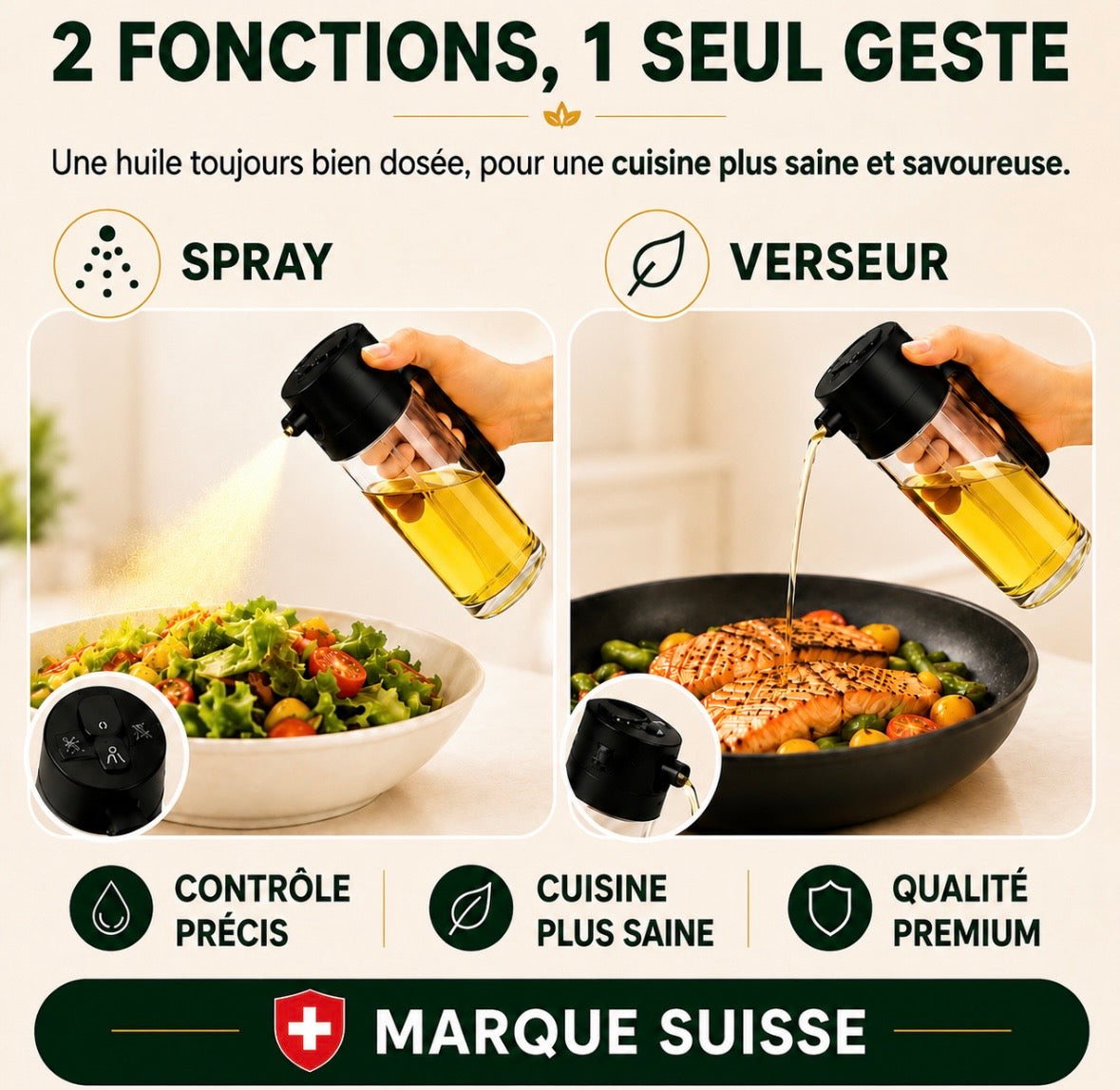 Distributeur huile de cuisine