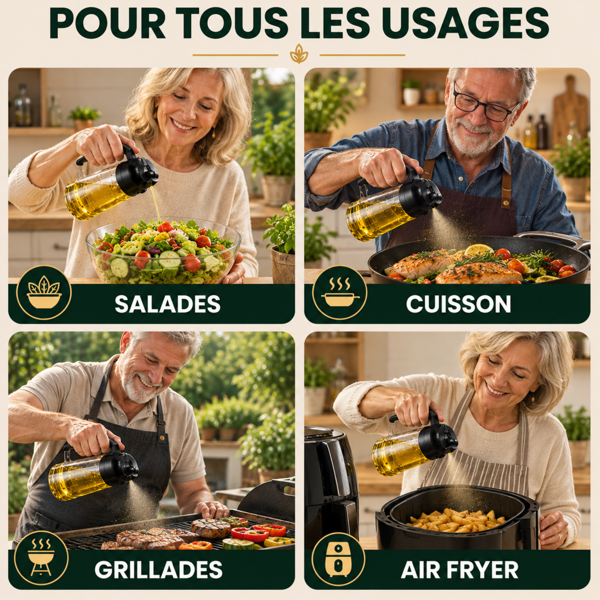 Distributeur huile de cuisine