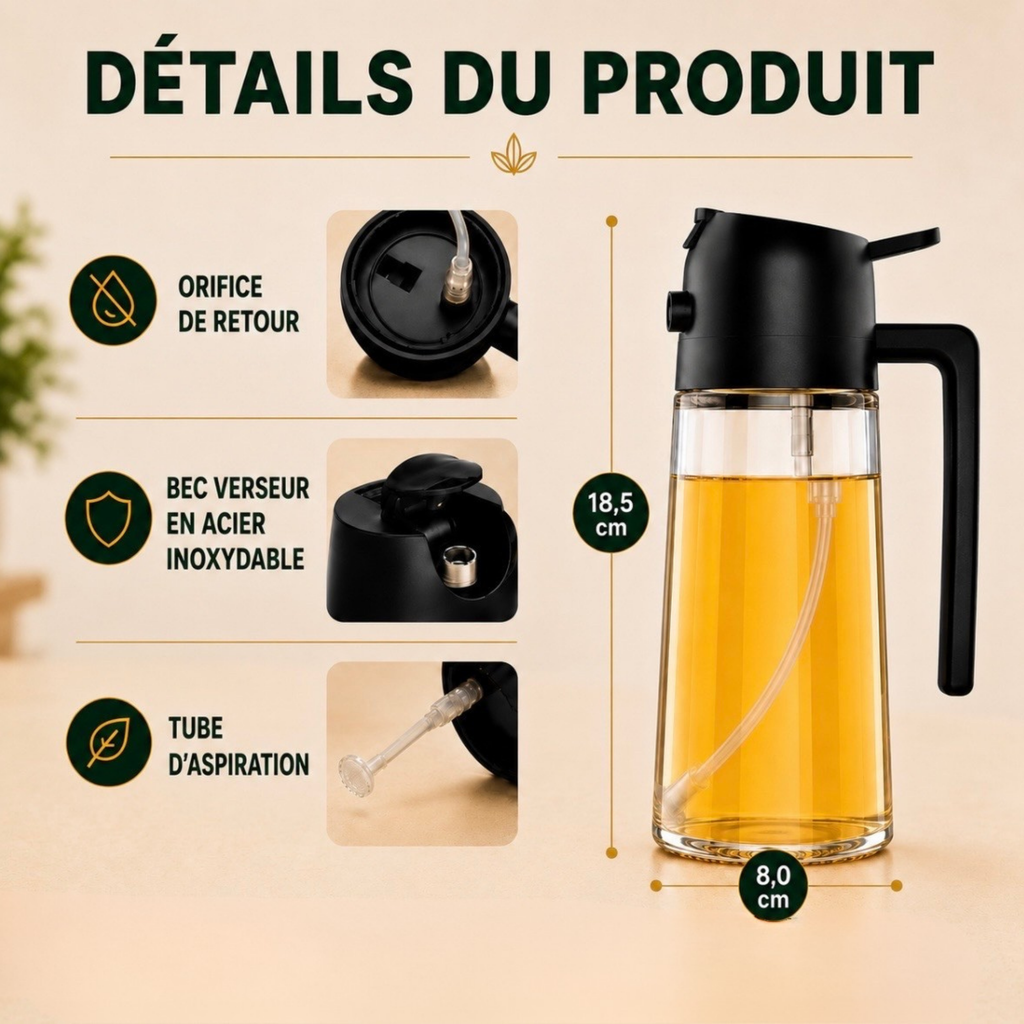 Distributeur huile de cuisine